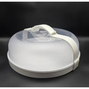 Pampered Chef Chillzanne Large Round Platter #2780 Cold Server w/Lid & Handle